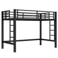 thumbnail image 4 of Jopath Twin XL Size Metal Loft Bed, Loft Bed with Easy Climbing Ladder and Guardrails for Boys Girls Teen Black, 4 of 9