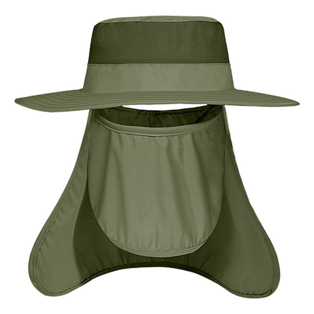 Sombrero de pesca, protección UV para exteriores, protección solar, sombrero de ala ancha con protector facial y cubierta para el cuello Adepaton BST2000966-3