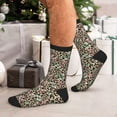 thumbnail image 7 of Xecao Leopard Dots Print Crew Socks for Men and Women, Men's Soft Moisture-wicking Sock, 7 of 7
