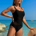 thumbnail image 5 of Aobny Swimwear Black Long Torso Women's Swimsuits Bikini Tummy Control Monokini Women's Swimsuits, 5 of 7