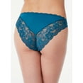 thumbnail image 3 of Joyspun Women's Microfiber and Lace Cheeky Panties, 3-Pack, Sizes XS-3XL, 3 of 4