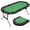 GREEN, variant on 70" Oval Foldable Poker Table,Texas Hold'em Blackjack Table for 10 Players,Green,Steel Legs & Cup Holders