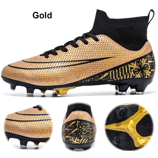 Botas Fútbol Unisex Caña Alta Antideslizante para Correr Y Entrenar