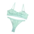 thumbnail image 3 of CNKOO 2Pcs Lace Hot Underwear Set Bra Underpant Gift for Women, 3 of 9