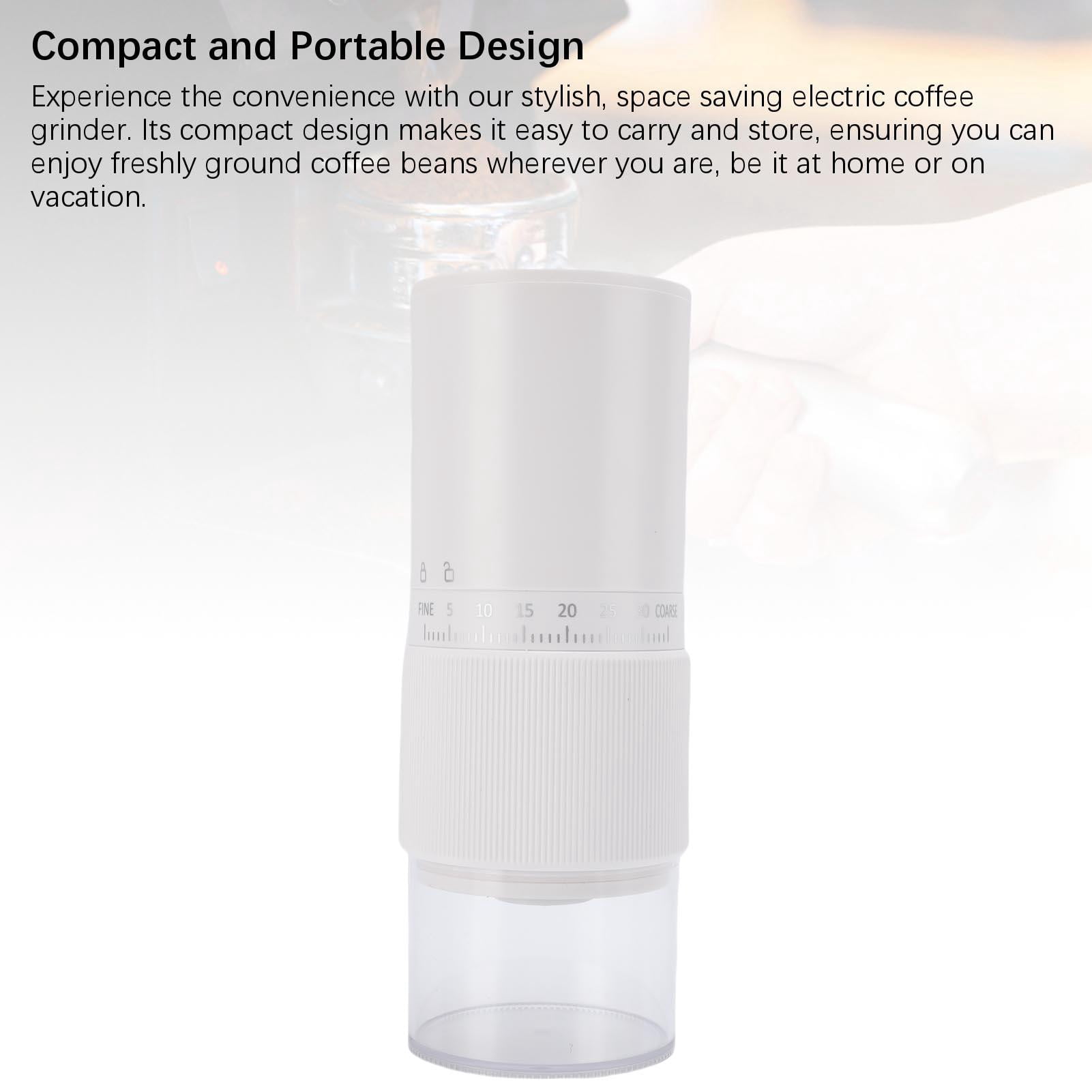 BIMZUC Compact Portable Electric Coffee Grinder – Quiet, Rechargeable, Adjustable Grind Settings, Stainless Steel Blades, Easy‑Clean Design