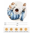 thumbnail image 6 of 13 Inch Round Placemats Set of 6, Navy Blue Pumpkin Fall Non Slip Heat Insulation PP Table Mats, Thanksgiving Watercolor Botanical Washable Place Mats for Kitchen Dining Party Table Decor, 6 of 7