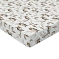 thumbnail image 4 of Ambesonne Owl Lover Fitted Sheet, Autumn Forest Birds Print, Queen Size, Pale Brown Grey White, 4 of 5