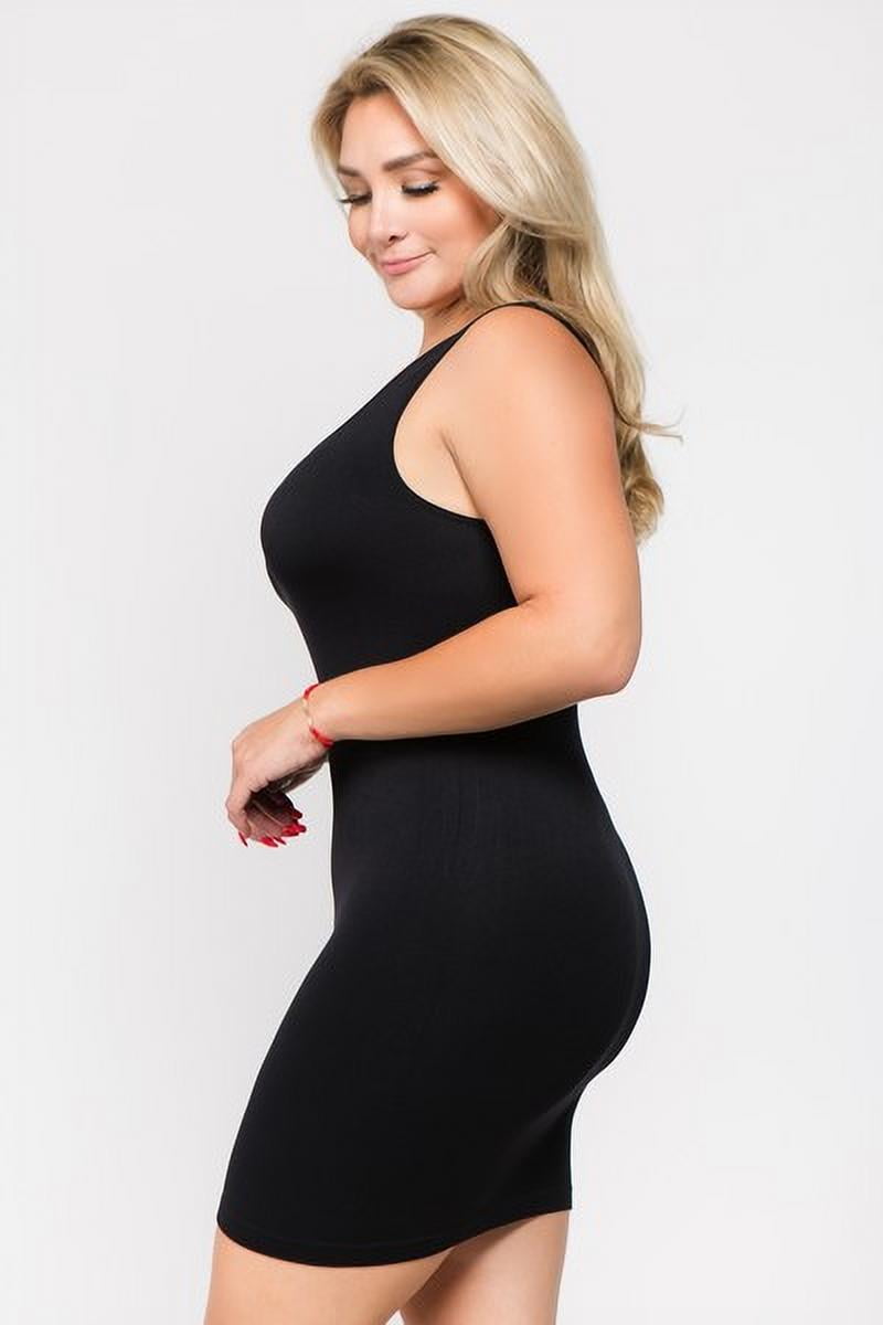 K-Cliffs Women's Plus Size Traditional Ribbed Tank Dress