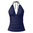 thumbnail image 3 of MKLEKYY Maillot de Bain Tankini pour Femmes Sans Bas Col en V, 3 of 3