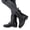 Black, variant on KEVCHE Womens Warm Fleece-Lined Martin Boots with Belt Buckle Side Zipper, Lace-Up Short Combat Booties, Non-Slip Style Cowgirl Boots for Winter