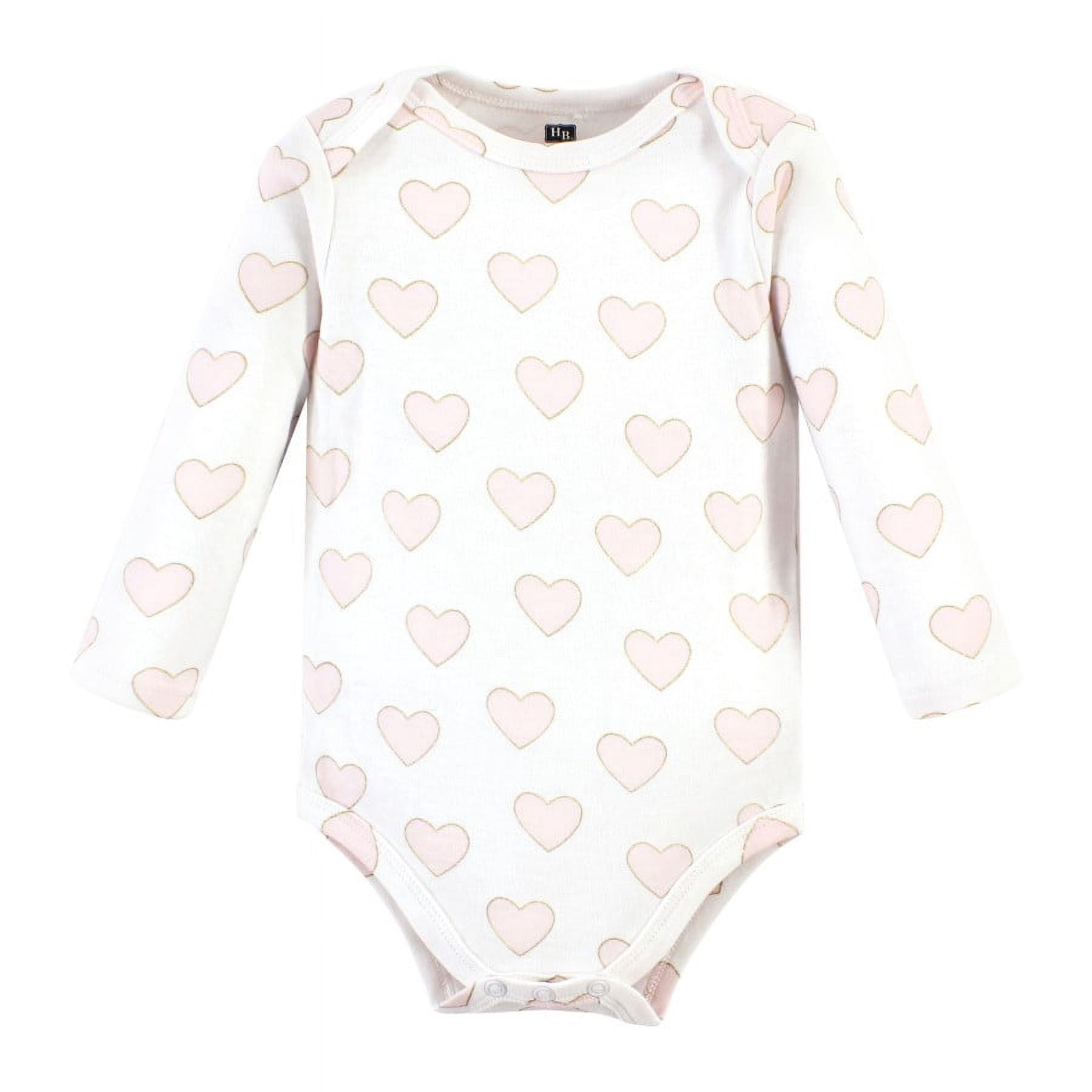 Hudson Baby Cotton Long-Sleeve Bodysuits, 3-Pack, Newborn- 24 Months