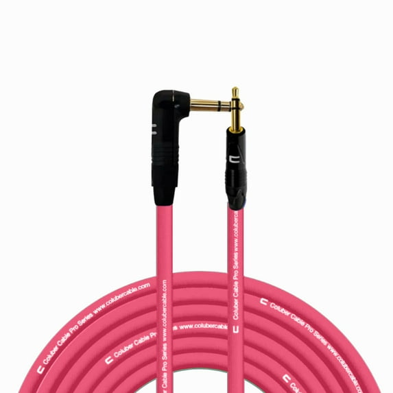 Coluber Cable - Right Angle 1/4" TRS to 3.5 TRS Male - Pro 3-Pin Connector