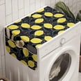 thumbnail image 1 of Fruits Washing Machine Organizer, Drawings of Lemons and Blossoms Illustration, Anti-slip Fabric Top Cover for Washer and Dryer, Charcoal Grey Yellow, by Ambesonne, 1 of 1