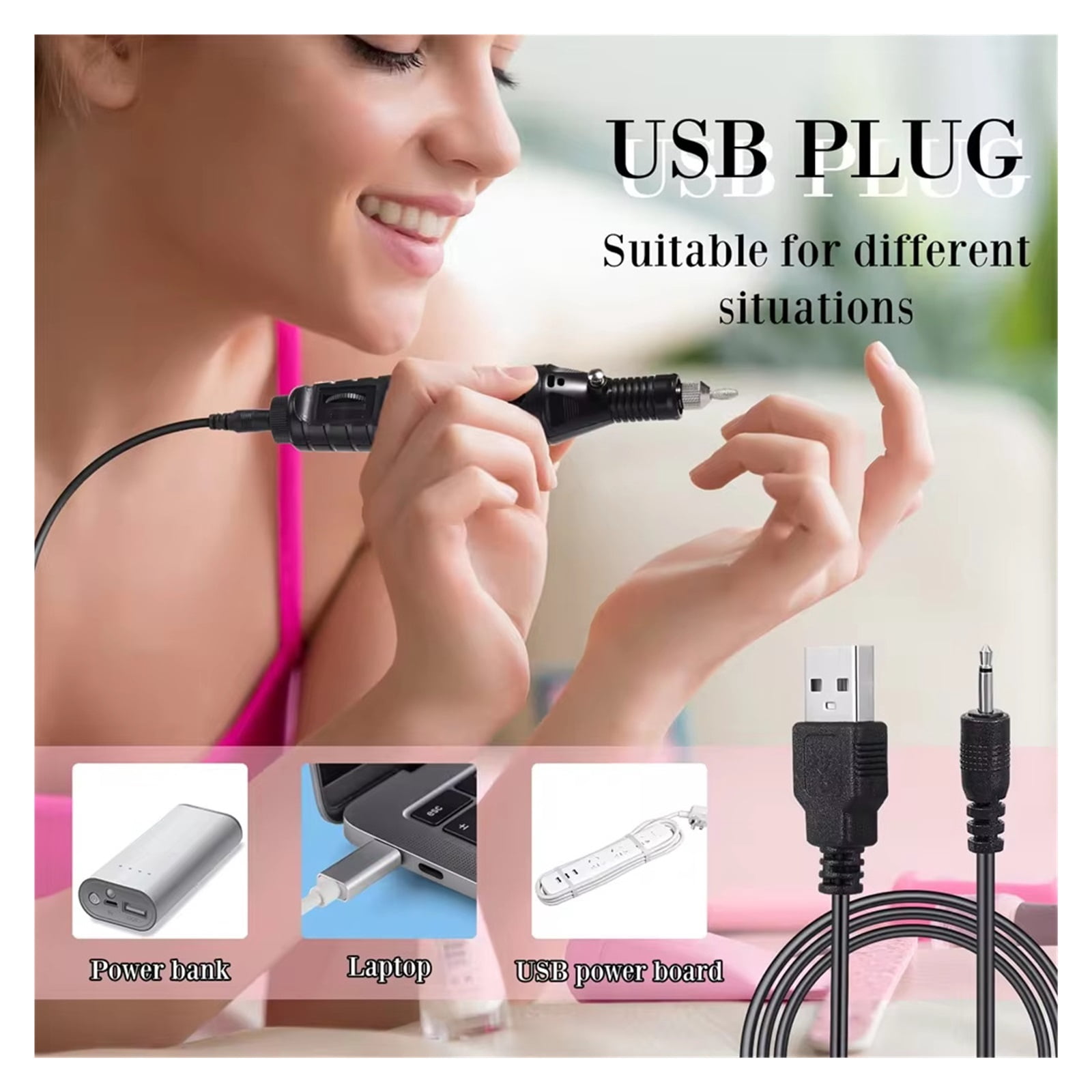 Simplified Electric Nail Sander Pedicure Manicure Tools Professional Nail Drill Machine Low Noise Cutters Nail File Kit