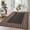 Black + Coffee, variant on Modern Bordered Area Rug, Stain Resistant, Machine Washable, Low Pile Indoor Throw Mat for Nursery and Bedroom