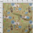 thumbnail image 3 of oneOone Cotton Cambric Light Brown Fabric Summer Beach Fabric For Sewing Printed Craft Fabric By The Yard 56 Inch Wide, 3 of 6