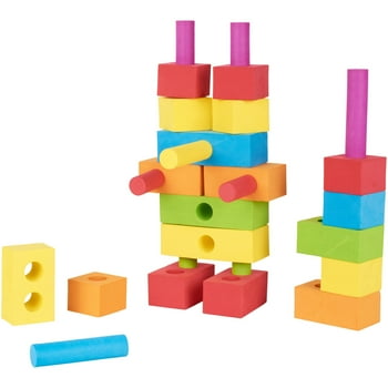 Spark. Create. Imagine. Foam Peg Building Blocks, 100 Pieces, Age 3 years +, Preschool Learning Toy