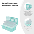 thumbnail image 4 of Storage Box Organizer Portable Containers Stackable Green, 4 of 9