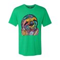 thumbnail image 3 of Wild Bobby, Funny Neon Sloth | Dean Russo Art Animal Lover Mens Premium Tri Blend T-Shirt, Envy, 2XL, 3 of 5