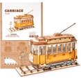 thumbnail image 1 of ROKR Wooden Puzzle Construction Model Kit Tramcar Puzzle Kits for Kids Birthday Gift, 1 of 6