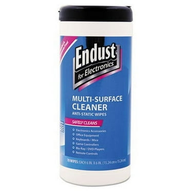Endust Antistatic Electronics Cleaning Wipes, 70 Count