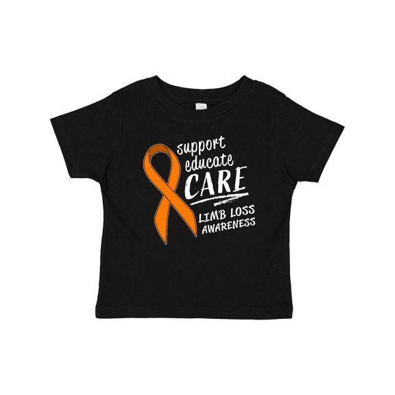 Inktastic Support Educate Care Limb Loss Awareness Orange Ribbon Boys or Girls Baby T-Shirt