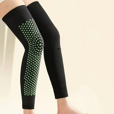 

SUGARMOM 2pcs Women‘s Compression Leg Sleeves With Organic Cotton Blend All Seasons Slip-On Knit Thermal Knee Support And Warmth