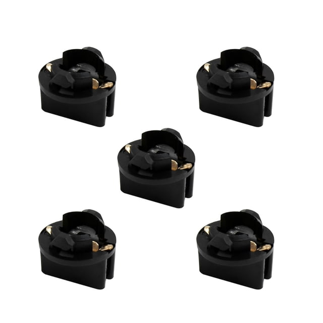 Portalámparas De Cuña De Conector De Base Giratoria Para Tablero De Instrumentos 5Pcs DC 12V T10