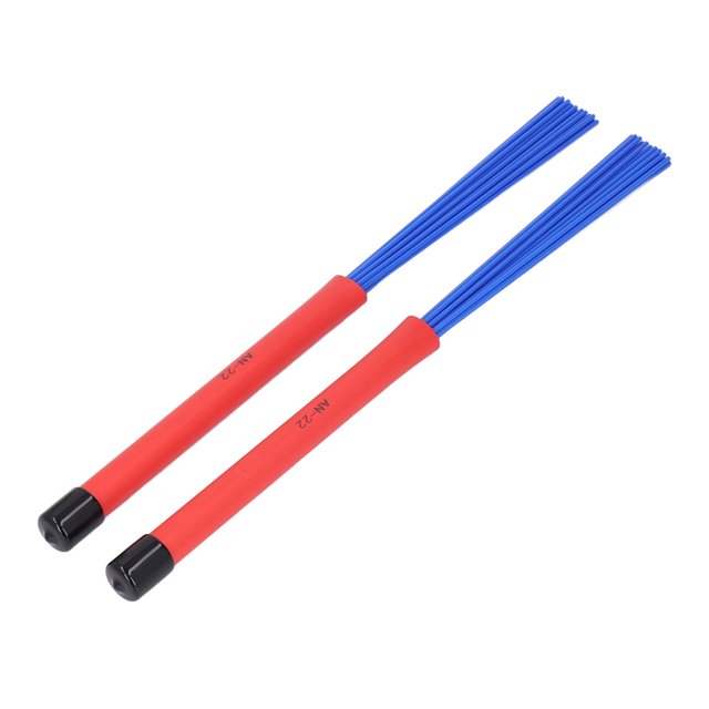 2 Cepillos De Tambor Retráctiles, Cerdas De Plástico, De Goma, Cepillo De Repuesto Para Baquetas, Accesorios De Tambor, Flexibles Y Prácticos Para Batería Y Tambores De Jazz