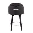 thumbnail image 5 of LumiSource Black Wood, Black PU, Chrome Dahlia Counter Stool - Set of 2, 5 of 8
