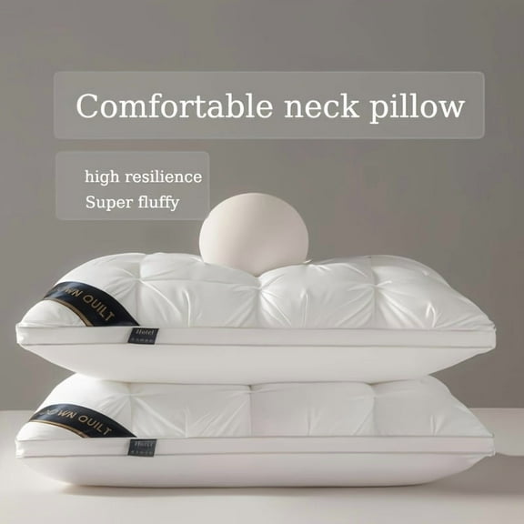 Twisted-Pattern Pillow–Highly Breathable Bed Pillow, Suitable for Back, Side & Stomach Sleepers, Ideal for Home Use, 26x17 inches (White)