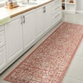 thumbnail image 5 of JONATHAN Y SANTA MONICA 2 x 10 Runner Rug, Malta Bohemian Medallion Textured Weave - Red/Taupe, SMB104A-210, 5 of 6