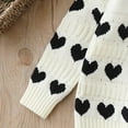 thumbnail image 4 of Blusa de manga larga con capucha para otoño e invierno. Suéter de punto para niña. Chaqueta con capucha en forma de corazón. Top de poliéster con bloques de color para niña., 4 of 8