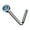 AQUA, variant on Solid Grade 23 Titanium Press Fit Cubic Zirconia Micro Ball Top L Bend Stud Nose Ring