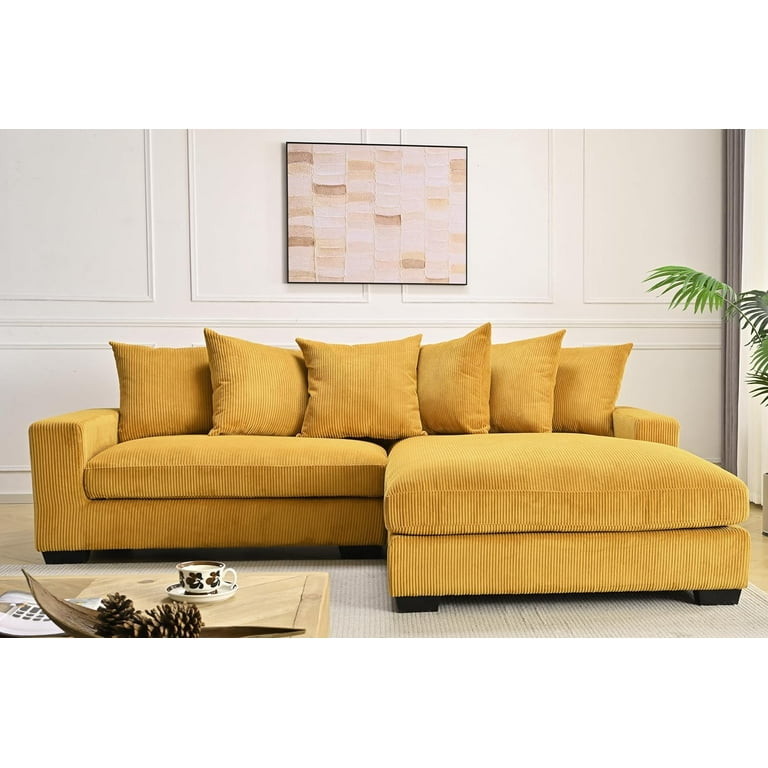 ソファ　SOFA STYLE Allwex 130 in. Square Arm Modern 8-Piece Plush Corduroy U