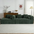thumbnail image 5 of Dinosisco 101" Reversible Sectional Sofa, L-Shaped Modular Sponge Couch for Living Room, Green Chenille, 5 of 10