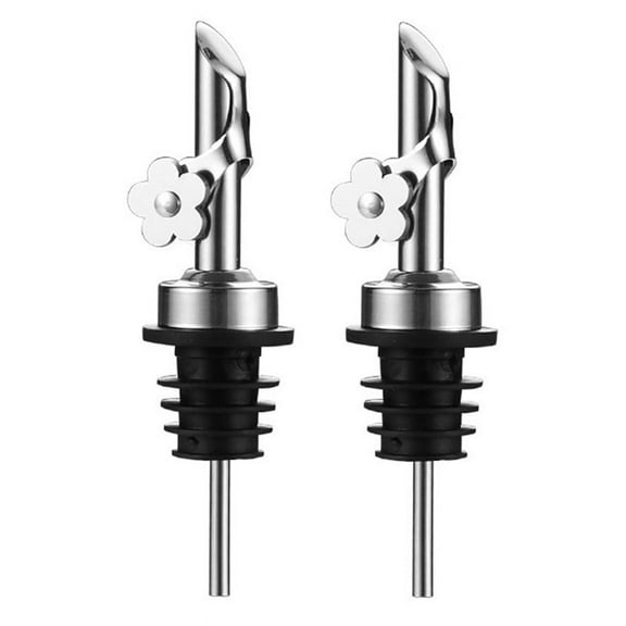 2Pack Stainless Steel Oil Pour Spouts, Replacement Bottle Pourers Oil Spout Liquor Pour mj2458