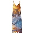 thumbnail image 4 of Water Splash Ripple Design Sleeveless Dress Woman Fashion Long Dresses Women's Summer Suit Dress 2025, 4 of 7