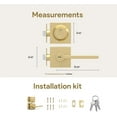 thumbnail image 4 of Mega Handles | Prime Door Lever and Deadbolt Combo | Satin Brass, 4 of 4