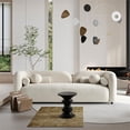 thumbnail image 6 of Bodur Japandi Style Luxury Modern Ivory Boucle Fabric Curvy Arm Couch, 6 of 7