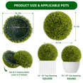 thumbnail image 5 of Kojooin 16 Inch Large Artificial Topiary Balls Set of 2 for Indoor and Outdoor, Artificial Topiary Flower Balls with Hanging Chains for Patio,Garden,Wedding and Home Decor, 5 of 6