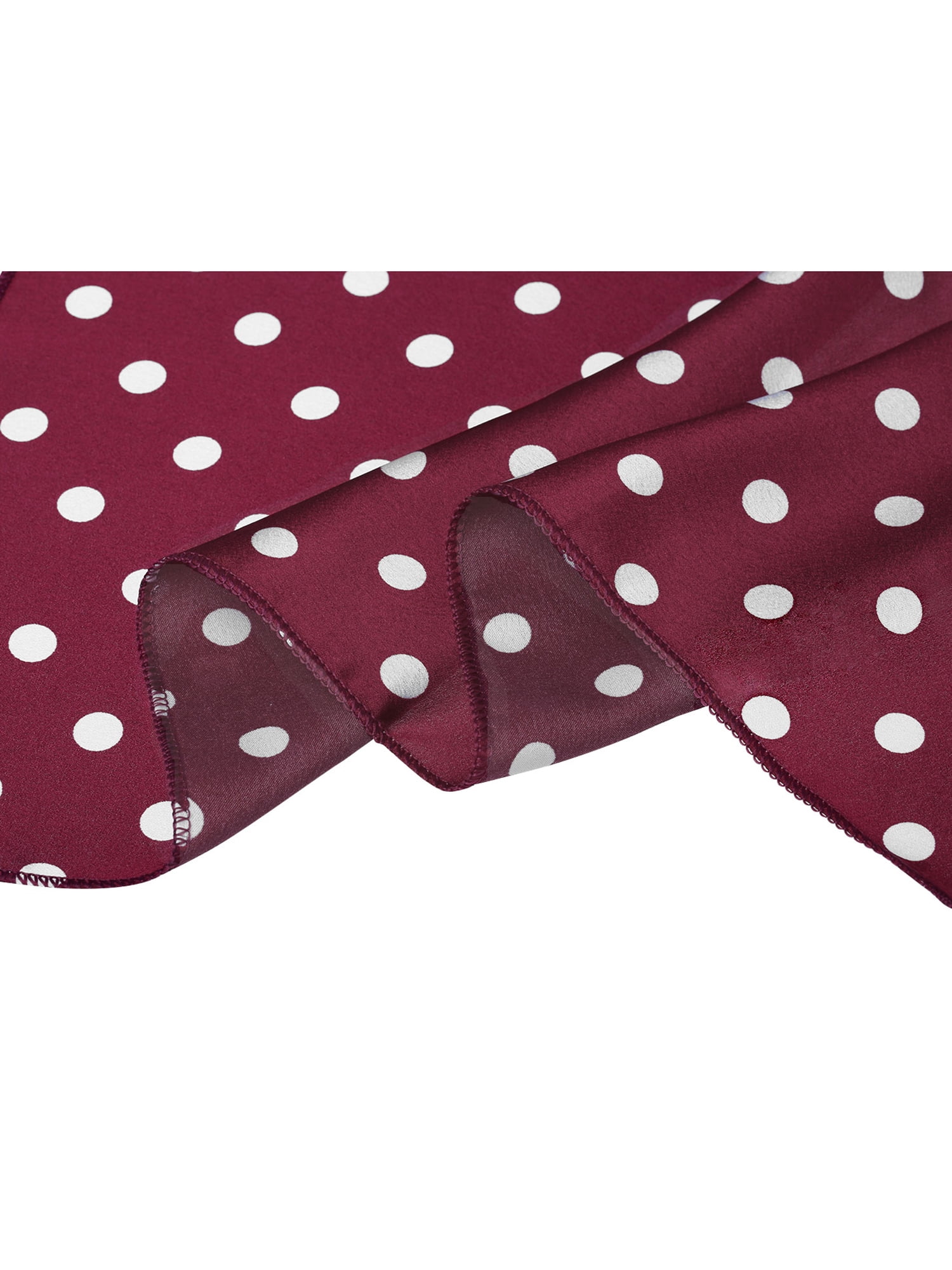 Unique Bargains 19.7 Vintage Polka Dot Square Head Neck Scarf Kerchief Neckerchief"
