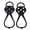 Black, variant on NovaStitch Portable Ice Crampons Anti Slip Shoe Chains Elastic Spikes Grips for Snow Hiking Winter Outdoor Walking Traction Tool
