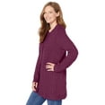 thumbnail image 3 of Woman Within Plus Size Cotton Cable Knit Cardigan Sweater, 3 of 3