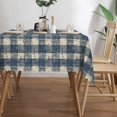 thumbnail image 6 of Rectangle Tablecloth with Wave Lace 60x84 Inch, Vintage Plaids Tablecloth Rectangle Water Resistant Spill Proof Table Cloth Cloth Table Cover for Dining, Party, Buffet, Wedding, 6 of 8