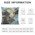 thumbnail image 6 of Nawypu  Brown Cow Throw Pillow Cover Head Oil Painting Animal Farm Chew Face Vivid Head Bovine Pet Hairy Pillow Case Decorative Men Women Boy Girl Room Cushion Cover ,Set of 2, 6 of 6