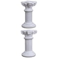 thumbnail image 1 of 2x estatua de pilar romano soporte de pedestal de resina decoración de jardín de cocina ligero, 1 of 8