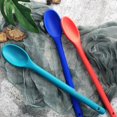 thumbnail image 3 of Charlodey Silicone Mixing Spoon Long Handle Nonstick Kitchen Spoon Silicone Serving Spoon Heat Stirring Spoon for Kitchen Cooking Baking Stirring Mixing Tools kitchen utensils Blue, 1*Spoon, 3 of 6
