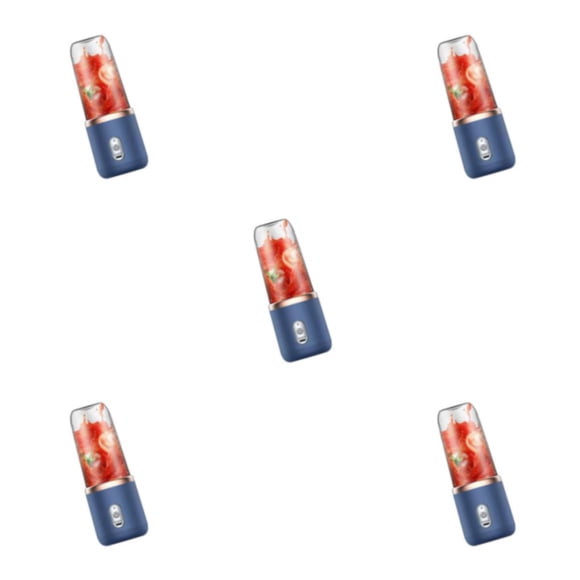 Seitruly 400ml 6 Cuchillas Exprimidor USB Recargable Mezclador De Alimentos Viaje Azul Type2 NO2