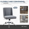 thumbnail image 5 of Vinsetto Mid Back Home Office Chair, Task Chair with Tilt, 360Â° Swivel, Padded Desk Chair with Adjustable Height, Grey, 5 of 9